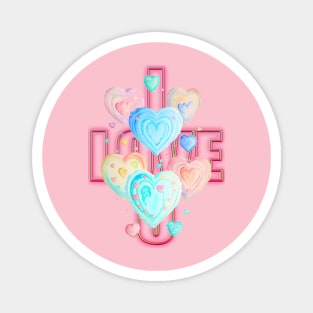 I LOVE YOU HEART DESIGN Magnet